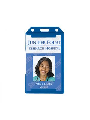 CARDHOLDER SOLID OPEN-NOTCH-VERTICAL/BLUE